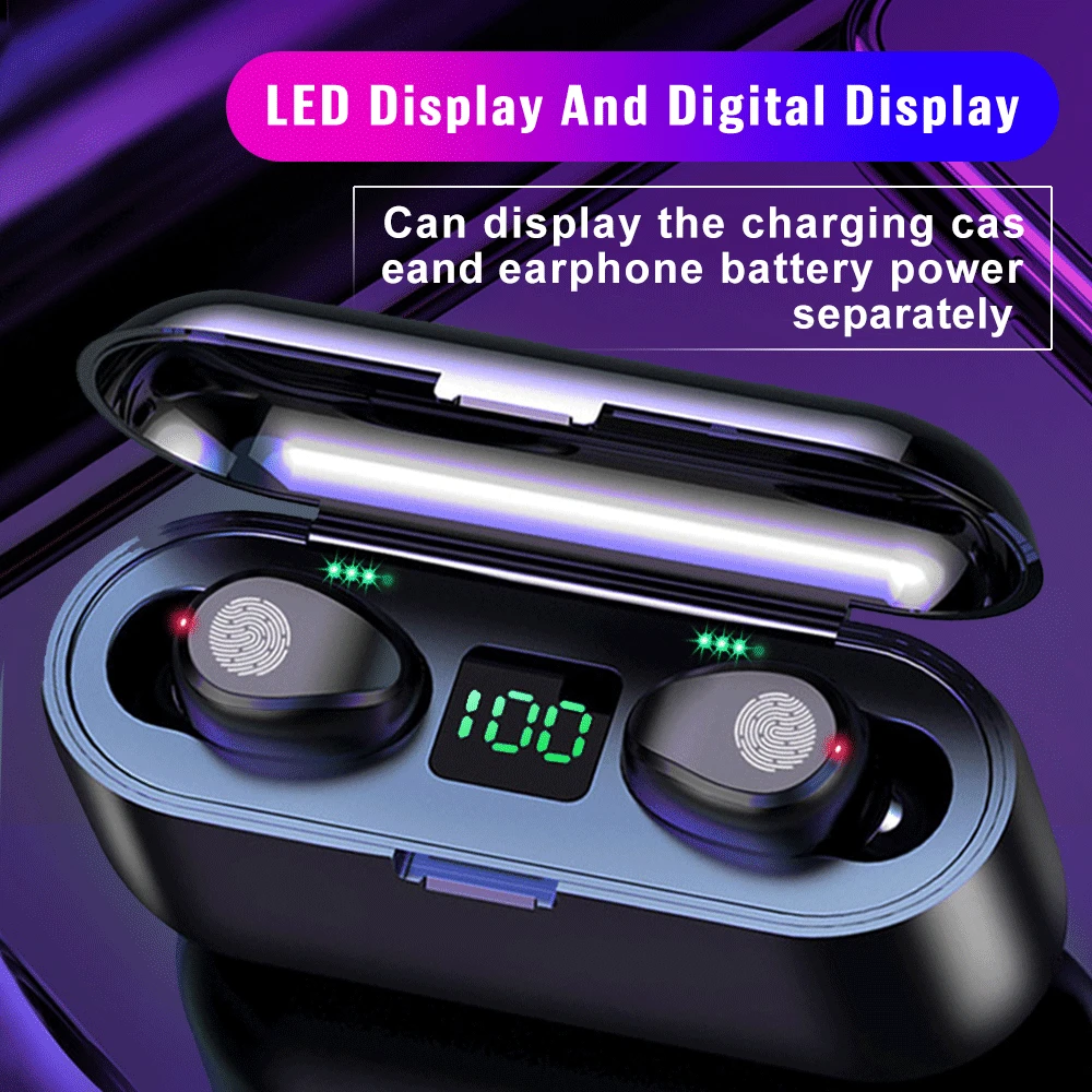 TWS Bluetooth 5.0 Earphone 8D Stereo Wireless Earbud Sport Waterproof Handsfree Earbuds Mic Headset with and 2000 mAh Power Bank
TWS Bluetooth 5.0 Earphone 8D Stereo Wireless Earbud Sport Waterproof Handsfree Earbuds Mic Headset with and 2000 mAh Power Bank