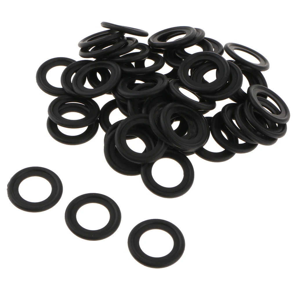 50Pcs 14mm Black Oil Drain Plug Crush Washer Gaskets For Ford F5TZ-6734-BA (Black) 50Pcs 14mm Black Oil Drain Plug Crush Washer Gaskets For Ford F5TZ-6734-BA (Black)