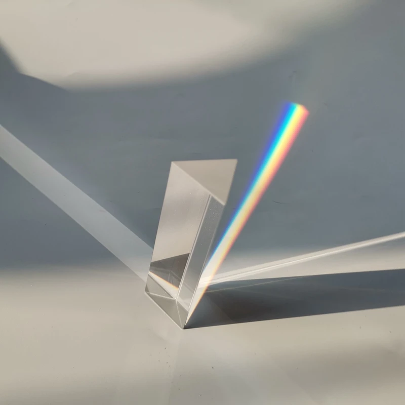 Optical Glass Rainbow Prism 25x25x80mm Teaching Triangle Prisms Colorful Light Shooting Rainbow Effect Photography
Optical Glass Rainbow Prism 25x25x80mm Teaching Triangle Prisms Colorful Light Shooting Rainbow Effect Photography