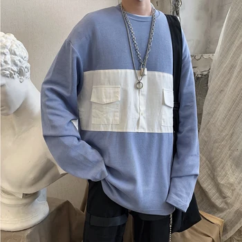 2019 Spring And Autumn New Fake Two-piece Sweatshirt Round Neck Trend Wild Men's Pullover Shirt White Blue / Khaki M-3XL
2019 Spring And Autumn New Fake Two-piece Sweatshirt Round Neck Trend Wild Men's Pullover Shirt White Blue / Khaki M-3XL