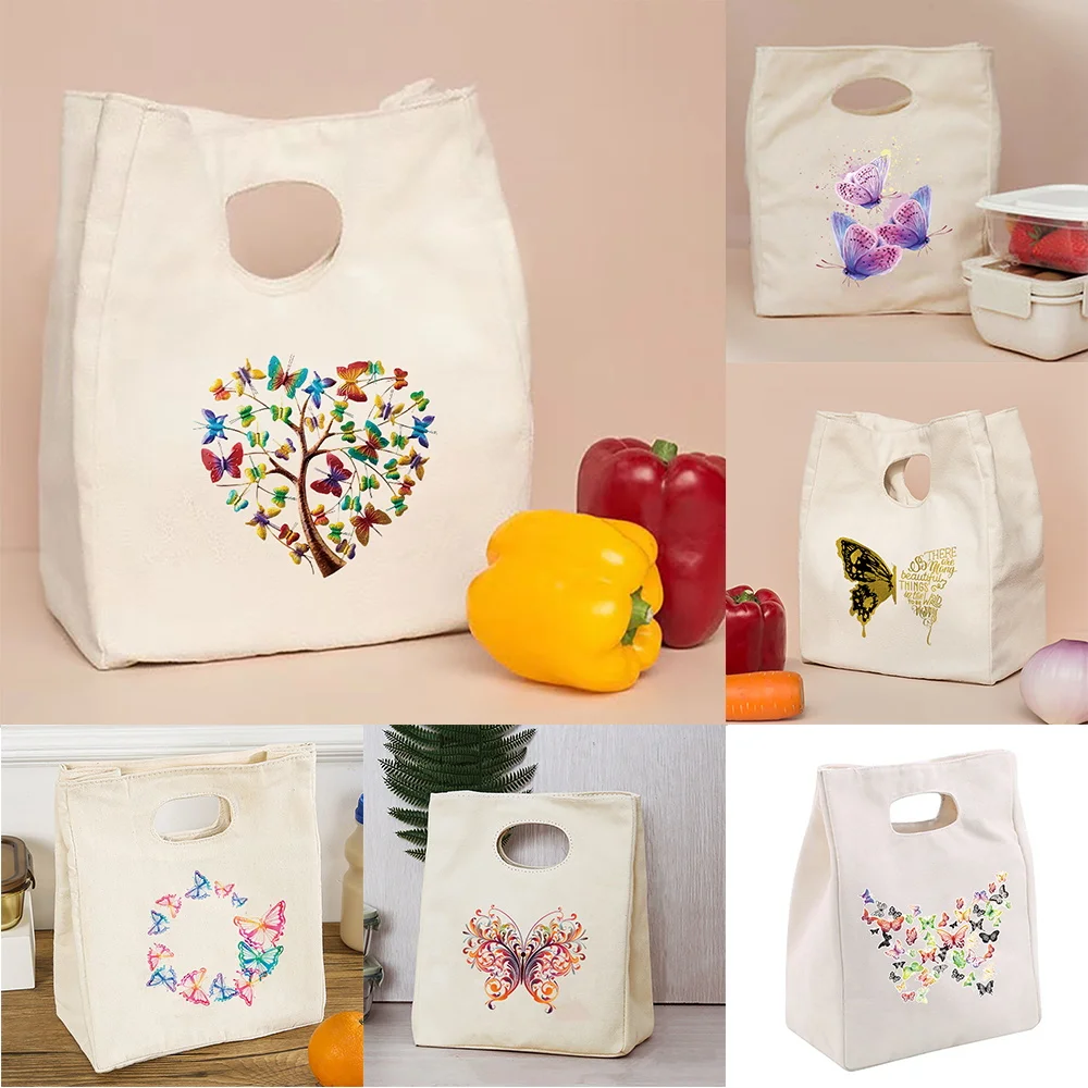 Women's Lunch Bag Thermal Bento Bowl Pouch Diner Container Butterfly Pattern Tote Food Storage Handbag for Picnic School Office
Women's Lunch Bag Thermal Bento Bowl Pouch Diner Container Butterfly Pattern Tote Food Storage Handbag for Picnic School Office