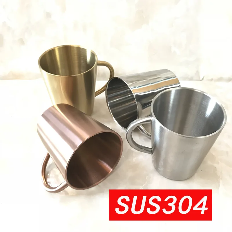304 Stainless Steel Double-layer Cup Korean Coffeecup Heat Insulation and Scalding Proof Water Cup with Handle Mug Water Bottle
304 Stainless Steel Double-layer Cup Korean Coffeecup Heat Insulation and Scalding Proof Water Cup with Handle Mug Water Bottle