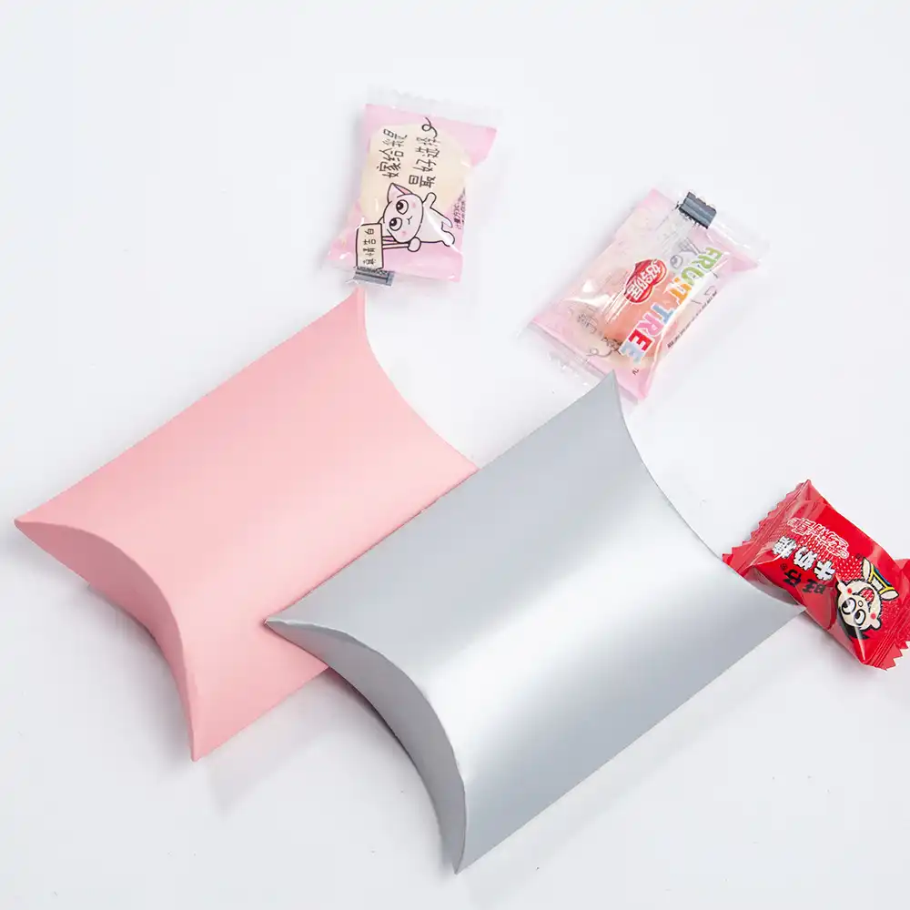10pcs/set pillow shape candy box bag kraft paper festival party