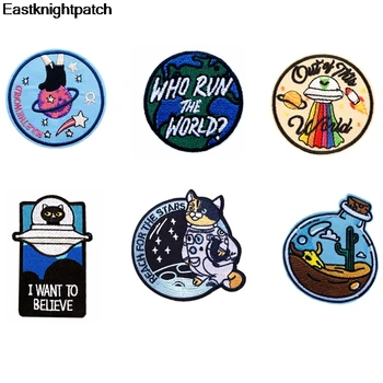 Cartoon Space universe Earth Cat Embroidered Patches Iron on child Clothes Applique jersey wallet bag shoes badges Sticker E1311
Cartoon Space universe Earth Cat Embroidered Patches Iron on child Clothes Applique jersey wallet bag shoes badges Sticker E1311