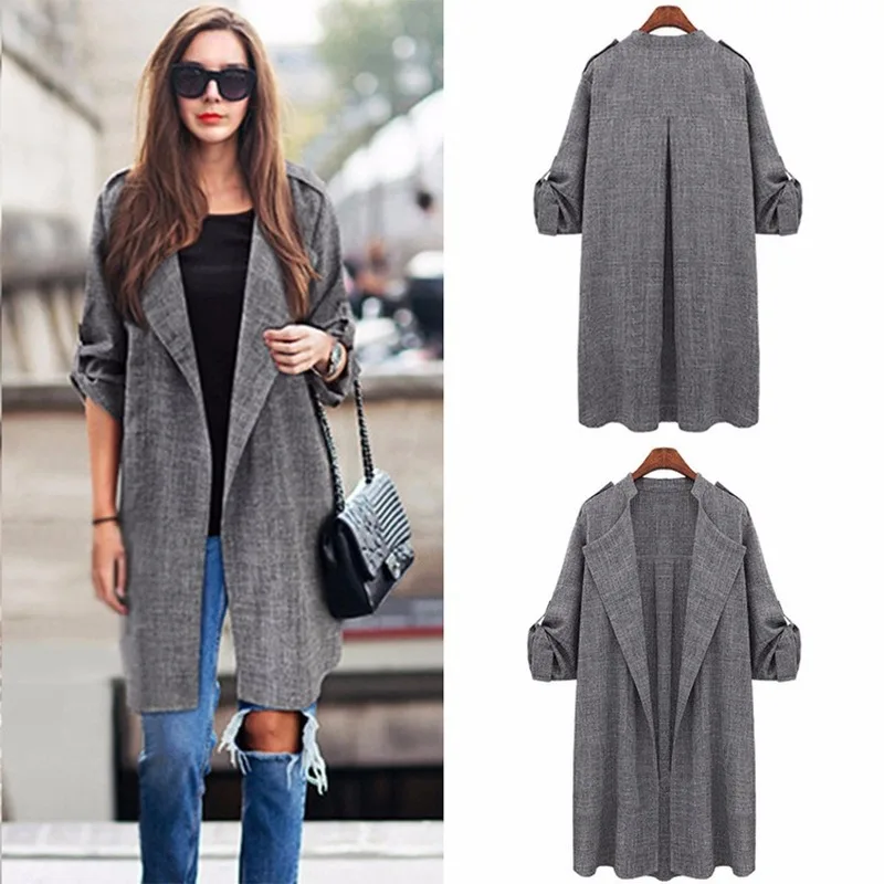 FIONTO 2019 Spring Autumn Large Size Fashion MM Medium Long Style Windbreaker Solid Color Wind Coat Women's Wear CA2307/5
FIONTO 2019 Spring Autumn Large Size Fashion MM Medium Long Style Windbreaker Solid Color Wind Coat Women's Wear CA2307/5