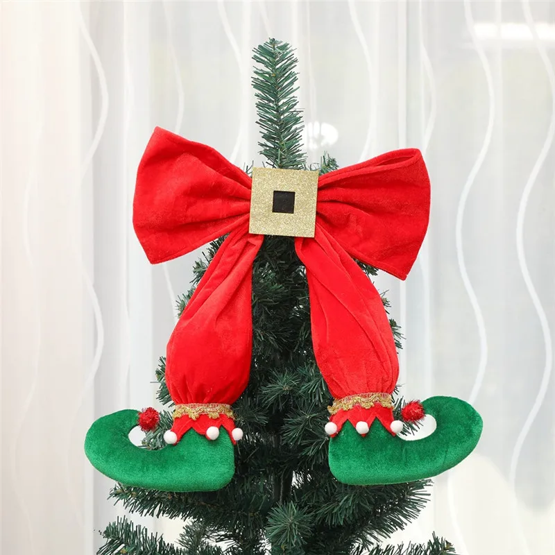 Large Christmas Tree Topper Decorations Lovely Bow Knot Elf Boots Dolls Xmas Tree Hanging Decor Party Supplies
Large Christmas Tree Topper Decorations Lovely Bow Knot Elf Boots Dolls Xmas Tree Hanging Decor Party Supplies
