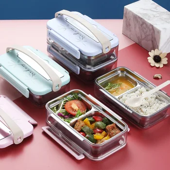 Unibird 304 Stainless Steel Leak-Proof Lunch Box for Students Kids Portable Food Fresh Keeping Bento Box Container 
Unibird 304 Stainless Steel Leak-Proof Lunch Box for Students Kids Portable Food Fresh Keeping Bento Box Container