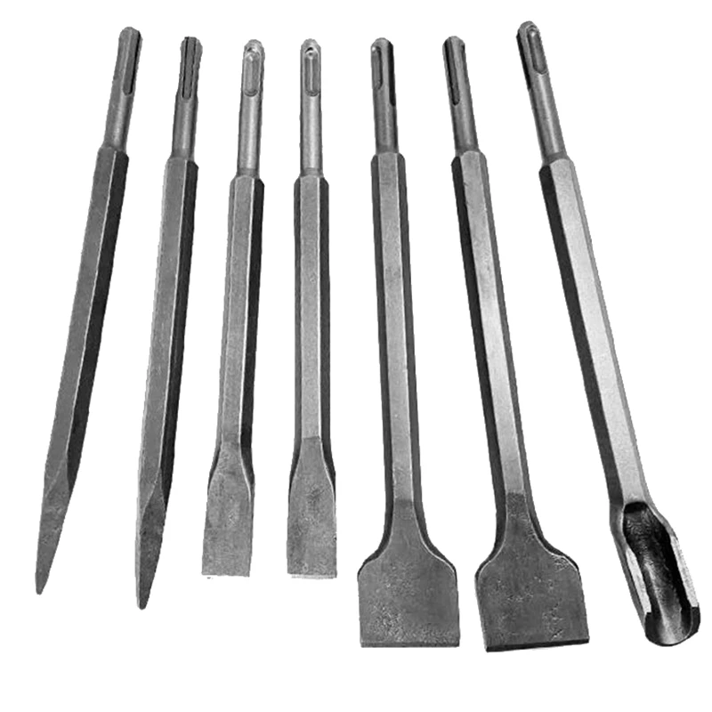 7Pcs Sds Plus Chisel Set Point Groove Gouge Flat Chisels Electric Hammer Chisel Concrete/Brick/Wall/Tile Slotting Drilling
7Pcs Sds Plus Chisel Set Point Groove Gouge Flat Chisels Electric Hammer Chisel Concrete/Brick/Wall/Tile Slotting Drilling