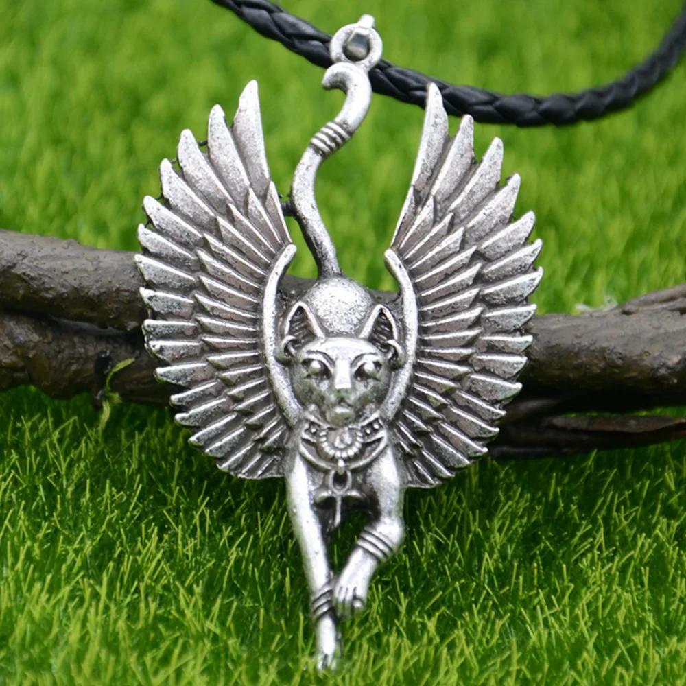 10pcs Egyptian Bastet Sphinx Jewelry Egypt Amulet And Talisman Cat With Angel Wings Pendant Necklace
10pcs Egyptian Bastet Sphinx Jewelry Egypt Amulet And Talisman Cat With Angel Wings Pendant Necklace