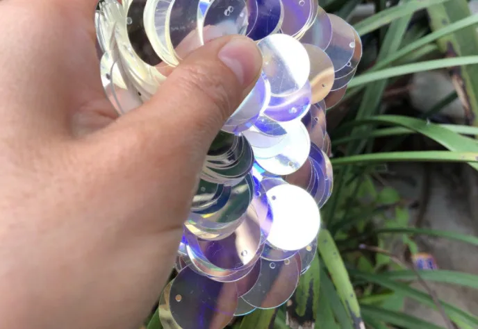 Sewing supplies High-temperature imported PET sequins 20mm round-edge aperture mirror violet-blue crystal sequins high-grad
Sewing supplies High-temperature imported PET sequins 20mm round-edge aperture mirror violet-blue crystal sequins high-grad