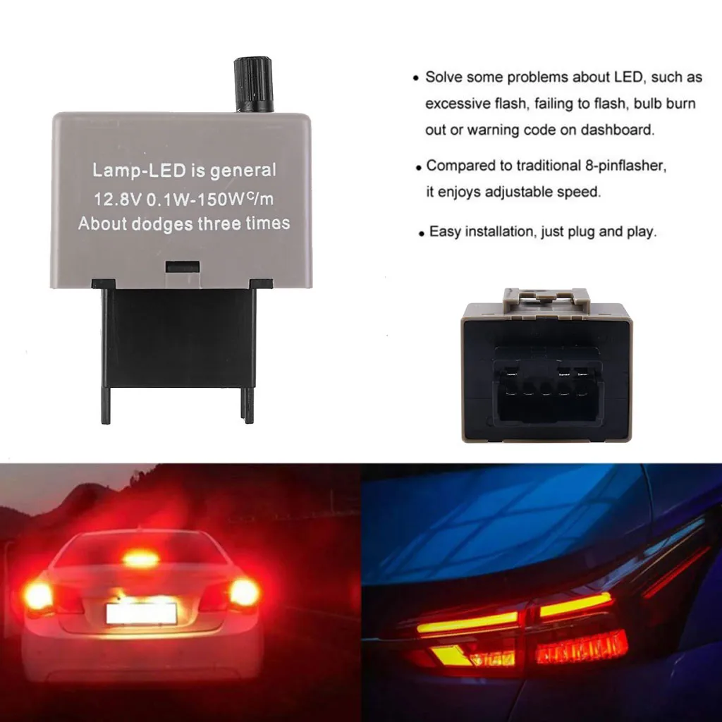 12V Adjustable 3-Pin LED Car Flasher Flash Relay Fix Flash Turn Signal Car Accessories #BL30
12V Adjustable 3-Pin LED Car Flasher Flash Relay Fix Flash Turn Signal Car Accessories #BL30