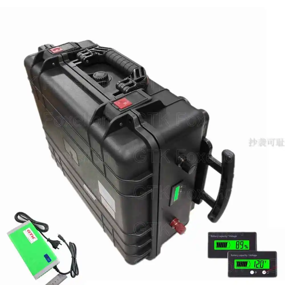 Drawbar case 12v 200Ah Lifepo4 battery pack waterproof mobile power station for RV 2kw motor solar storage energy + 10A charger
Drawbar case 12v 200Ah Lifepo4 battery pack waterproof mobile power station for RV 2kw motor solar storage energy + 10A charger
