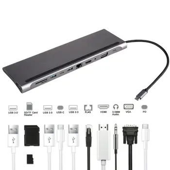 HUB Adapter USB C HUB Type-c 3.0 USB-C To HDMI 4K SD/TF Card Reader PD Charging Gigabit Ethernet Adapter for MacBook Pro HUB
HUB Adapter USB C HUB Type-c 3.0 USB-C To HDMI 4K SD/TF Card Reader PD Charging Gigabit Ethernet Adapter for MacBook Pro HUB