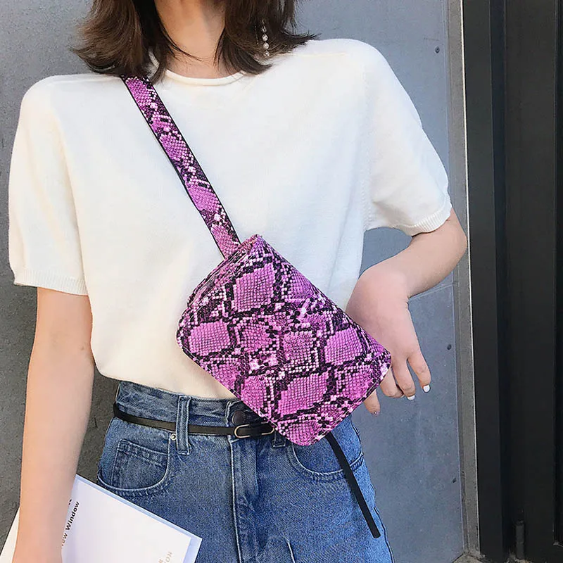 Women's Waist Bag Fanny Pack PU Belt Bag Luxury Female Designer Snake Pattern Chest Bag Messenger Bag Shoulder Bag Phone Bolosa
Women's Waist Bag Fanny Pack PU Belt Bag Luxury Female Designer Snake Pattern Chest Bag Messenger Bag Shoulder Bag Phone Bolosa
