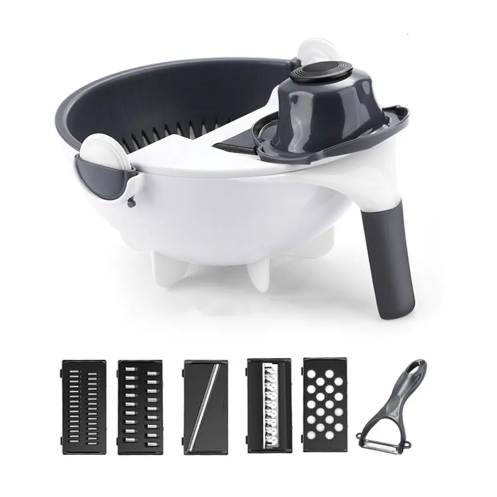 Magic Multifunctional Rotate Vegetable Cutter With Drain Basket Kitchen Tools Veggie Fruit Shredder Grater Slicer Drop Shipping
Magic Multifunctional Rotate Vegetable Cutter With Drain Basket Kitchen Tools Veggie Fruit Shredder Grater Slicer Drop Shipping