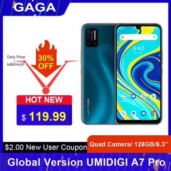 Global Version UMIDIGI A7 Pro Quad Camera Andriod 10 OS 6.3" FHD+ Full Screen 64GB/128GB ROM 4150mAh Octa Core Processor Phone
Global Version UMIDIGI A7 Pro Quad Camera Andriod 10 OS 6.3" FHD+ Full Screen 64GB/128GB ROM 4150mAh Octa Core Processor Phone
