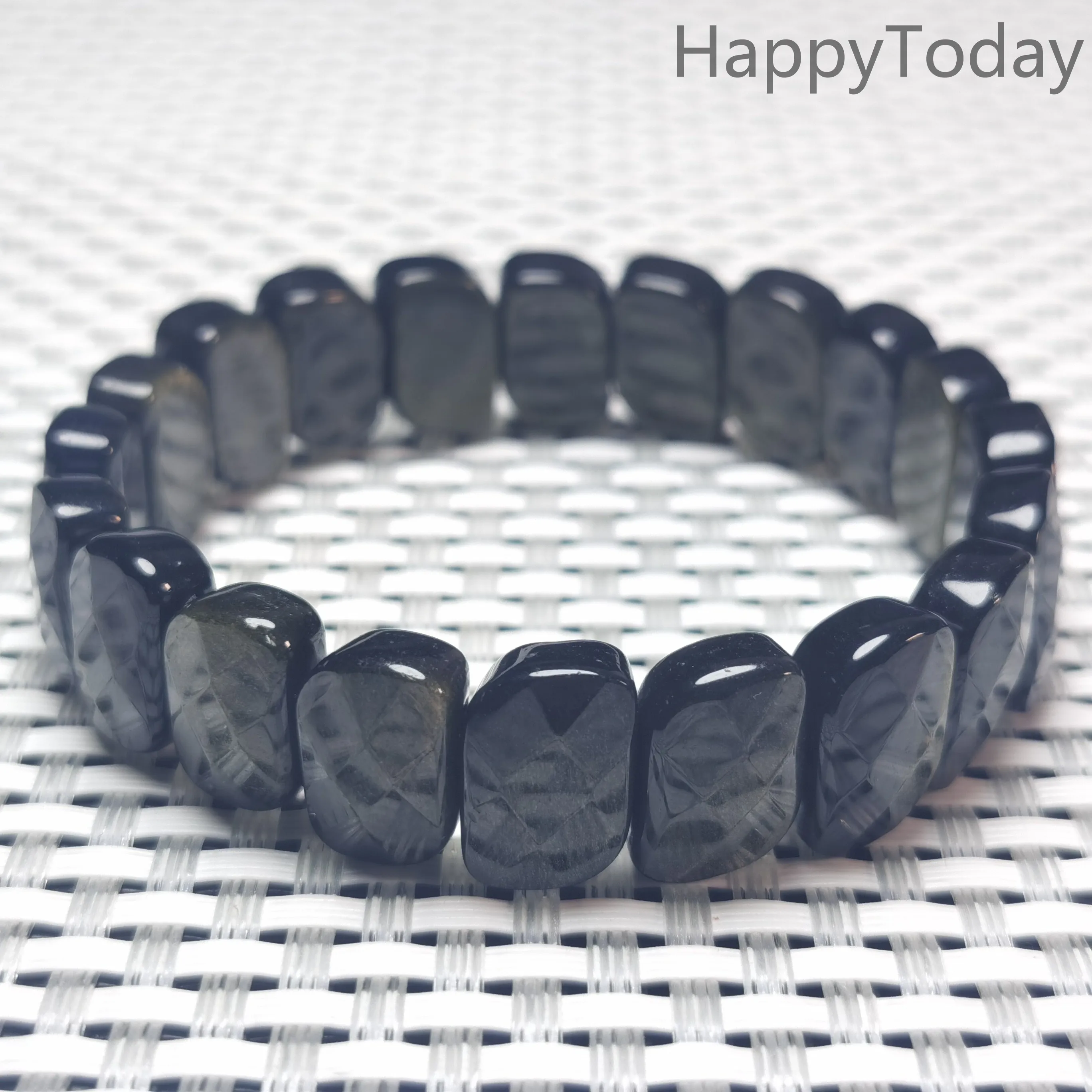 Natural Obsidian "S" shape Bracelets Geometry Long Beaded Stone Wrap Bracelet Elastic Bangle
Natural Obsidian "S" shape Bracelets Geometry Long Beaded Stone Wrap Bracelet Elastic Bangle