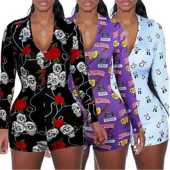 2020 Womens Bodysuit Fashion Long Sleeve Button Sexy Deep V Neck Bodycon Pajamas Stretch Leotard Crop Tops Short Romper Overalls
2020 Womens Bodysuit Fashion Long Sleeve Button Sexy Deep V Neck Bodycon Pajamas Stretch Leotard Crop Tops Short Romper Overalls