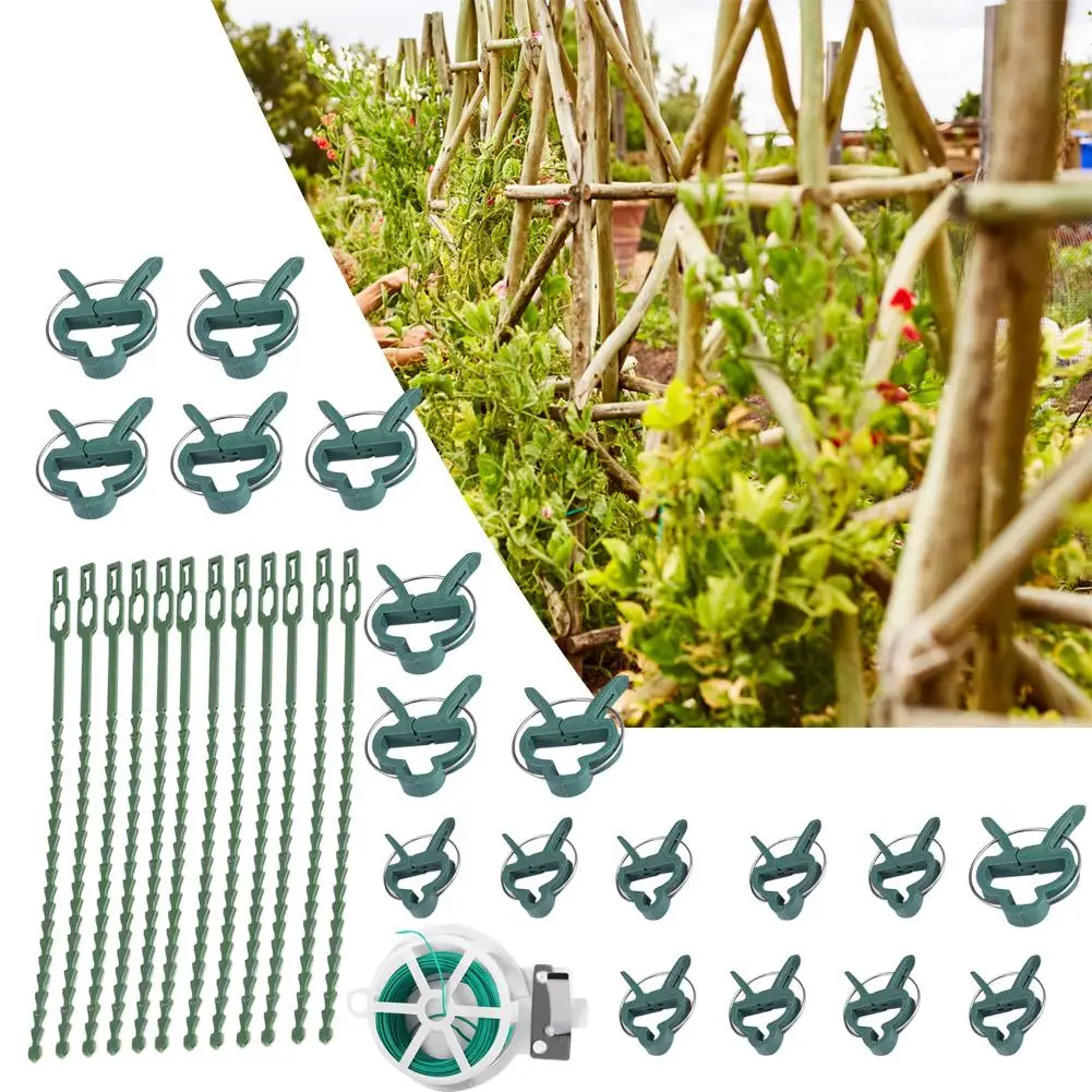 

31 Pcs tomato tweezers lattice flower plant plant binding and clip set binder of plants wire fastening clips of plants gardening