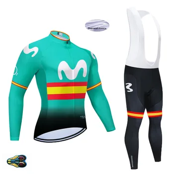 Winter MOVISTAR Long Sleeve Cycling Jersey Bike Bib Trousers Mens Uniform Riding Clothes Thermal Fleece Bicycling Clothing Set
Winter MOVISTAR Long Sleeve Cycling Jersey Bike Bib Trousers Mens Uniform Riding Clothes Thermal Fleece Bicycling Clothing Set