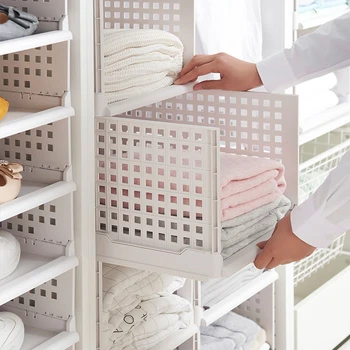 2pcs Stackable Folding Drawer Wardrobe Organizer Free Installation Shelf Clothes Storage Basket Compartment Layered Storage Box
2pcs Stackable Folding Drawer Wardrobe Organizer Free Installation Shelf Clothes Storage Basket Compartment Layered Storage Box