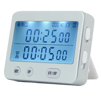 Dual Screen Display Timer Alarm Clock Tomato Timer Silent Vibration 99 Hour Timer
Dual Screen Display Timer Alarm Clock Tomato Timer Silent Vibration 99 Hour Timer