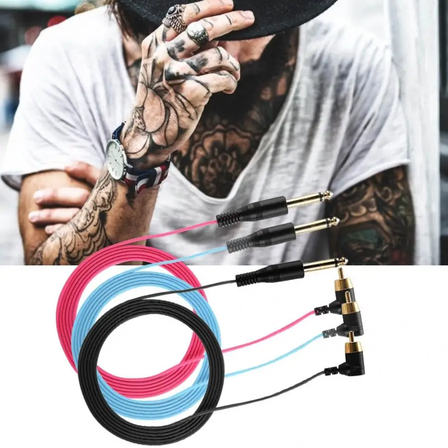 Tattoo Power Supply Right Angle Cord RCA Cable Line Connector Interface Insert Machine Conversion kit | Красота и здоровье