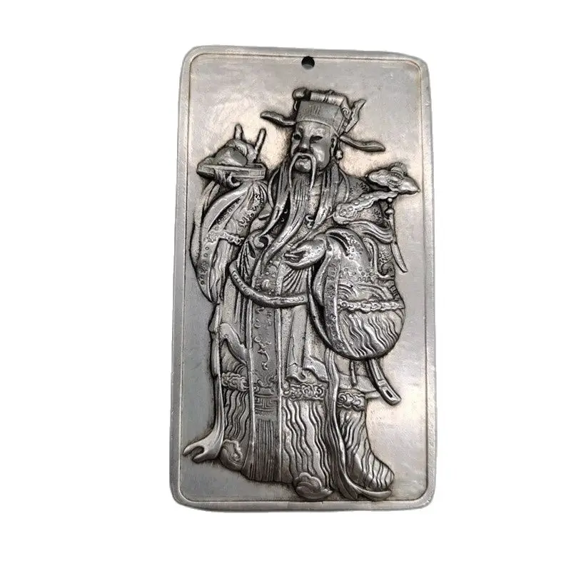 Chinese Old Tibetan Silver Relief Fortuna Waist Card Amulet Pendant Feng Shui Lucky Pendant
Chinese Old Tibetan Silver Relief Fortuna Waist Card Amulet Pendant Feng Shui Lucky Pendant