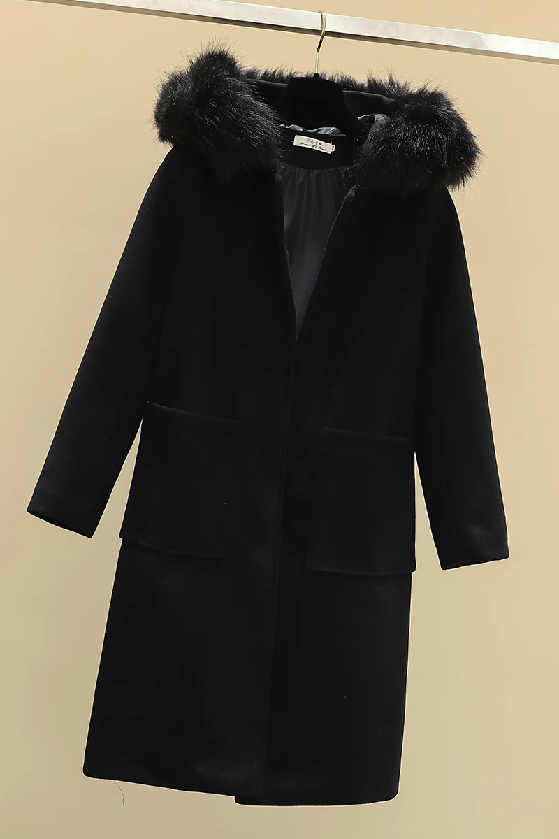 2019 New Elegant Long Women's coat lapel 2 pockets belted Jackets solid color coats Female Outerwear Fashion Fur Collar Coat 
2019 New Elegant Long Women's coat lapel 2 pockets belted Jackets solid color coats Female Outerwear Fashion Fur Collar Coat
