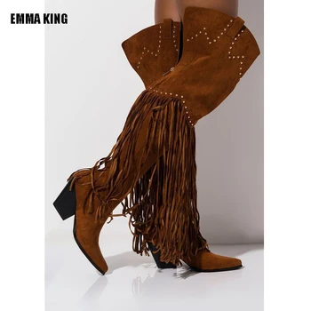 2020 Fashion Knee High Boot Women Tassel Over The Knee Booties Bohemian Boho high heel Long Boots Mujer women New Arrival
2020 Fashion Knee High Boot Women Tassel Over The Knee Booties Bohemian Boho high heel Long Boots Mujer women New Arrival