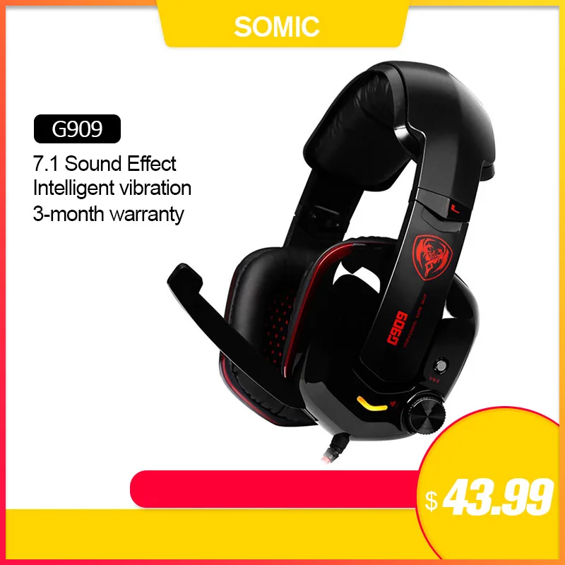 SOMiC G909 USB Headset Vibration Virtual 7.1 Surround USB Gaming Headphone Headset With Microphone for PS4 for PUBG
SOMiC G909 USB Headset Vibration Virtual 7.1 Surround USB Gaming Headphone Headset With Microphone for PS4 for PUBG