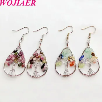 WOJIAER Natural Chip Stone Earrings Tree of Life Water Drop Pendant Drop Earring Opal Dangle Girls Women Party Jewelry PBV937
WOJIAER Natural Chip Stone Earrings Tree of Life Water Drop Pendant Drop Earring Opal Dangle Girls Women Party Jewelry PBV937