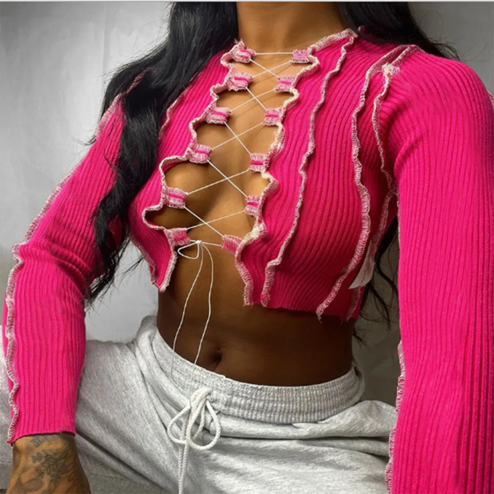 The new autumn/winter 2020 women's fashion long sleeve lace hollowed-out sexy slim T-shirt women
The new autumn/winter 2020 women's fashion long sleeve lace hollowed-out sexy slim T-shirt women