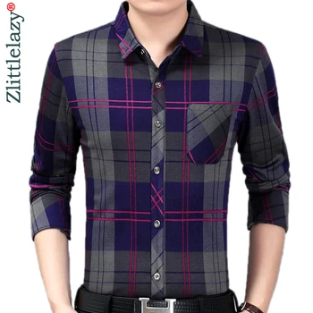 2019 brand casual pocket plaid long sleeve slim fit men shirt streetwear social dress autumn shirts mens fashions jersey 90302 
2019 brand casual pocket plaid long sleeve slim fit men shirt streetwear social dress autumn shirts mens fashions jersey 90302