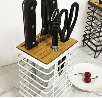 Mutifunction Knife Holder Professional Placement Tool Wrought Iron Knife Holder for Kitchen Accessories Tools Storage Drain Rack
Mutifunction Knife Holder Professional Placement Tool Wrought Iron Knife Holder for Kitchen Accessories Tools Storage Drain Rack