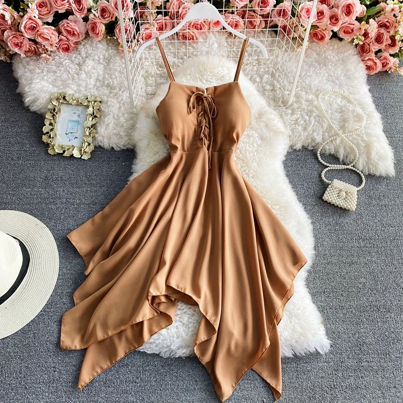 Women's Spring Summer Runway Fashion Irregular Strapless Backless Dress Female chicTravel Beach Beach Dress TB1881
Women's Spring Summer Runway Fashion Irregular Strapless Backless Dress Female chicTravel Beach Beach Dress TB1881
