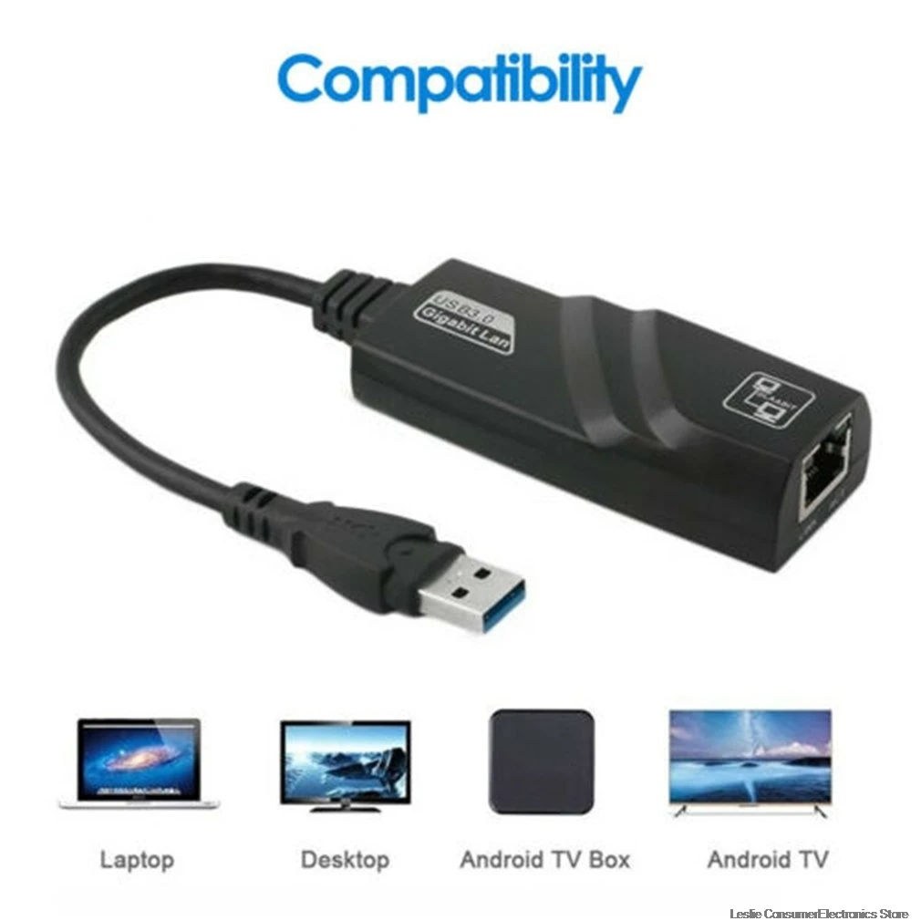 USB 3.0 to Gigabit Ethernet RJ45 LAN (10/100/1000) Mbps Network Adapter For PC Laptop Win
USB 3.0 to Gigabit Ethernet RJ45 LAN (10/100/1000) Mbps Network Adapter For PC Laptop Win