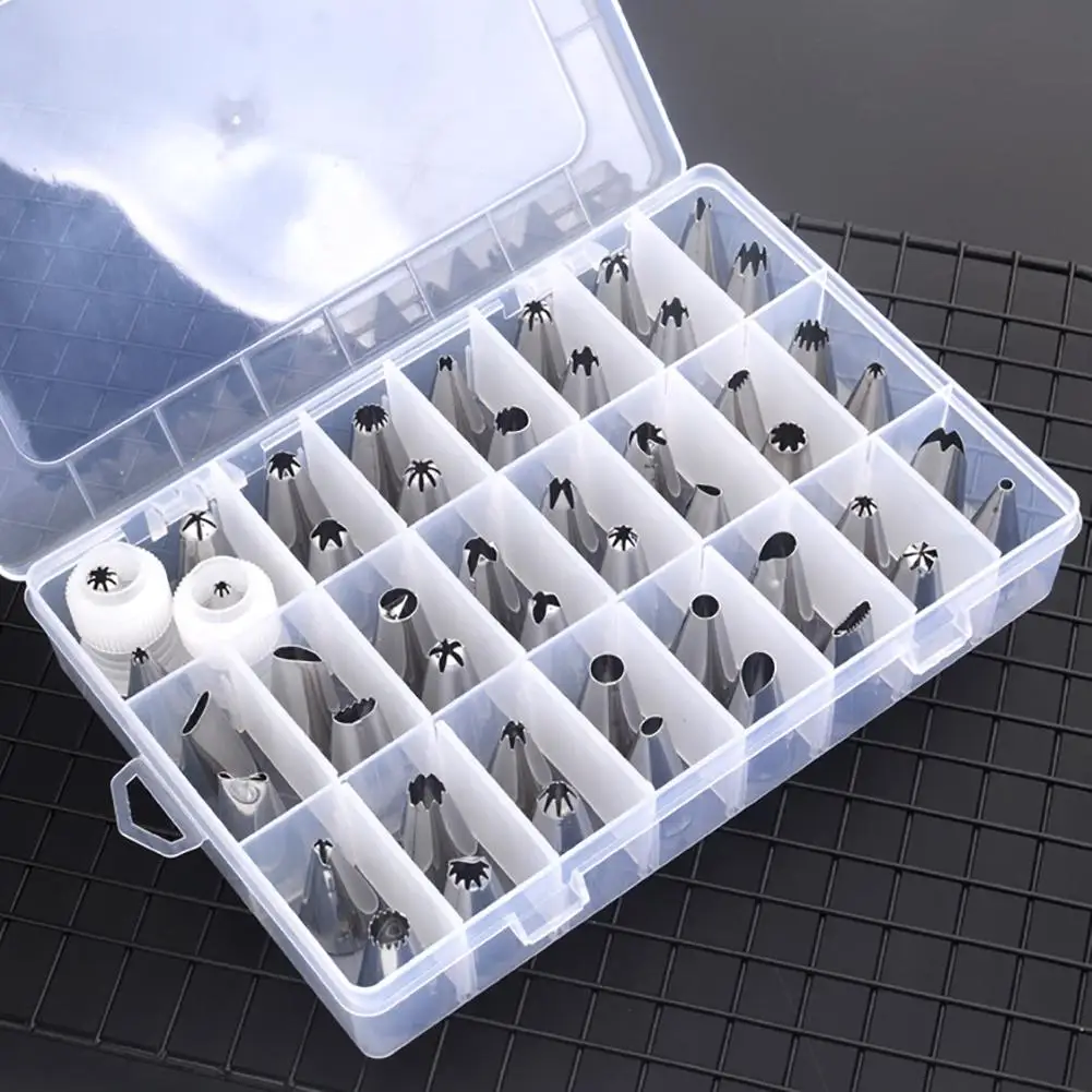 51Pcs/Set Nozzle For Cream Cake Decorating DIY Stainless Steel Icing Piping Nozzles Pastry Tips Cake Tools Kitchen Accessories
51Pcs/Set Nozzle For Cream Cake Decorating DIY Stainless Steel Icing Piping Nozzles Pastry Tips Cake Tools Kitchen Accessories