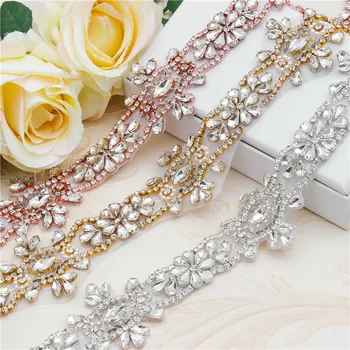 YANDTAR Wholesale Crystal Rhinestones Trim by the 5CM*5Yards Rose gold For Wedding Dress Belt YS814 
YANDTAR Wholesale Crystal Rhinestones Trim by the 5CM*5Yards Rose gold For Wedding Dress Belt YS814