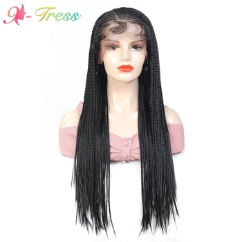 Lace Front Braids Wigs Synthetic Twist Cornrow Braided Wig X-TRESS Heat Resistant Fiber Long Hair for African Black Women
Lace Front Braids Wigs Synthetic Twist Cornrow Braided Wig X-TRESS Heat Resistant Fiber Long Hair for African Black Women