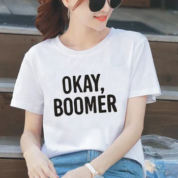 Harajuku Fashion Cotton Women's T-Shirt Summer Okay Boomer Printed Tee Outdoor Casual Plus Size 0-Neck T-Shirts Camiseta Mujer
Harajuku Fashion Cotton Women's T-Shirt Summer Okay Boomer Printed Tee Outdoor Casual Plus Size 0-Neck T-Shirts Camiseta Mujer