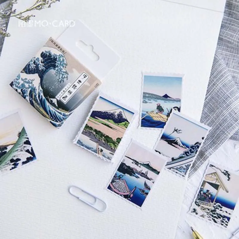 46PCs/Pack Stamps Picture Japanese Landscape Style Stickers DIY Scrapbooking Adhesive Stickers Diary Album Notebook Decor
46PCs/Pack Stamps Picture Japanese Landscape Style Stickers DIY Scrapbooking Adhesive Stickers Diary Album Notebook Decor