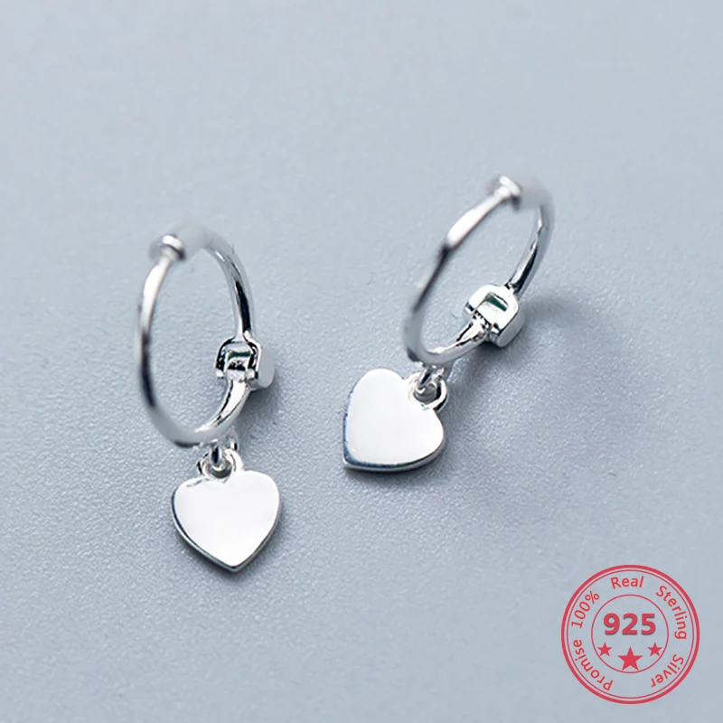 Authentic 100% S925 Sterling Silver Heart Exquisite Hoop Earrings 2018 Fine Jewelry For Women Birthday party Accessories Gift
Authentic 100% S925 Sterling Silver Heart Exquisite Hoop Earrings 2018 Fine Jewelry For Women Birthday party Accessories Gift