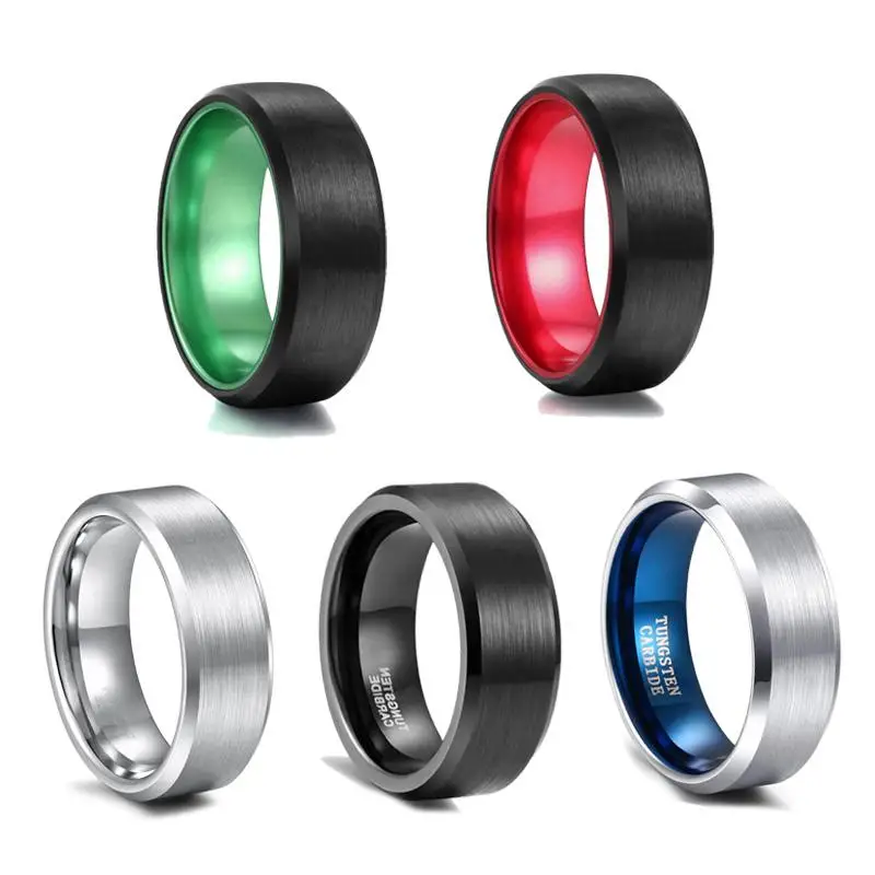 Classic Wedding Rings For Women Men's Tungsten Ring Black Tungsten with Red Aluminum Engagement Ring Free Engraving Ring
Classic Wedding Rings For Women Men's Tungsten Ring Black Tungsten with Red Aluminum Engagement Ring Free Engraving Ring