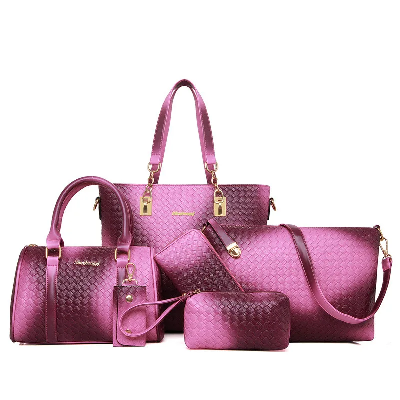 2018 WOMEN'S Fashion Handbag Simple Shoulder Different Size Bags Six Pieces Set Large Bag Triple Use Shoulder Bag/ Hand Bag WOME
2018 WOMEN'S Fashion Handbag Simple Shoulder Different Size Bags Six Pieces Set Large Bag Triple Use Shoulder Bag/ Hand Bag WOME