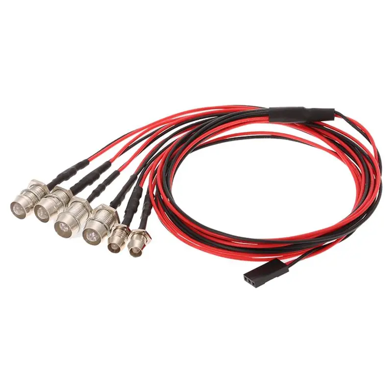 6 LED Light Kit 2 White 2 Red 2 Blue for 1/10 1/8 Traxxas HSP SCX10 D90 HPI RC Car
6 LED Light Kit 2 White 2 Red 2 Blue for 1/10 1/8 Traxxas HSP SCX10 D90 HPI RC Car