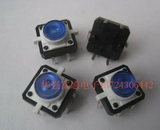 20PCS/LOT Spot supply 12*12*7.3 with light touch key switch blue red green white yellow button move
20PCS/LOT Spot supply 12*12*7.3 with light touch key switch blue red green white yellow button move