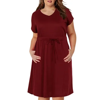 Big size 9XL Woman Summer dress Loose sexy solid plus size dresses women clothing 9xl party dress vestidos with pocket
Big size 9XL Woman Summer dress Loose sexy solid plus size dresses women clothing 9xl party dress vestidos with pocket