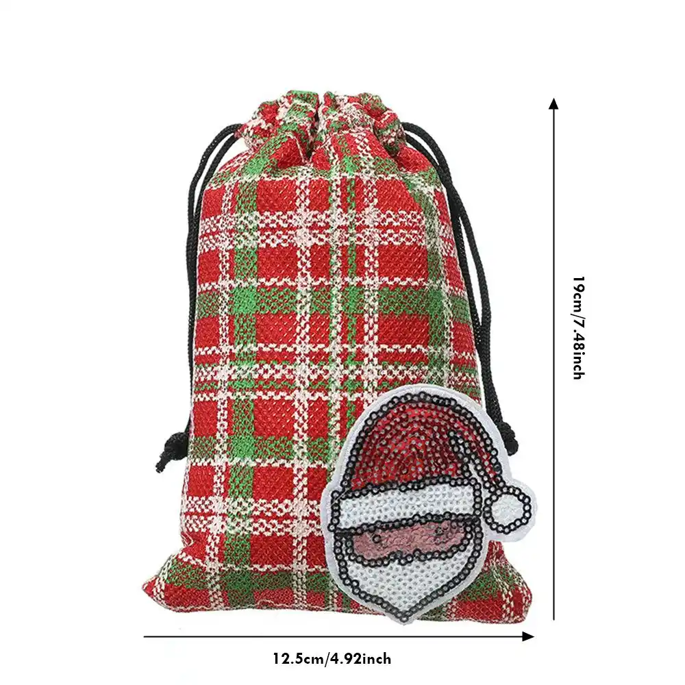 christmas gift candy drawstring bag santa claus packing bag coin