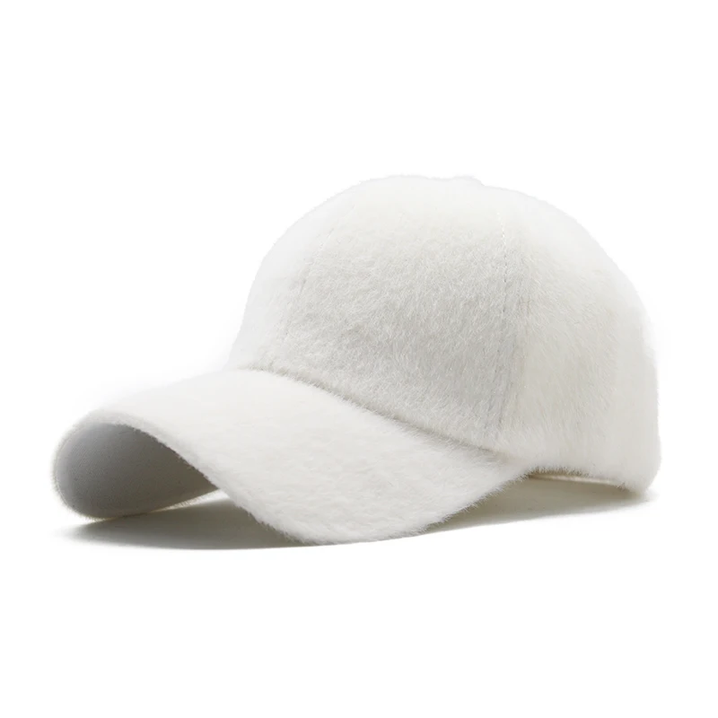 

Outdoor Warm Winter Cap Wool Thicken Baseball Cap Women Girls Solid Snapback Adjustable Hip-Hop Hat Visor 56-60cm GIFTS